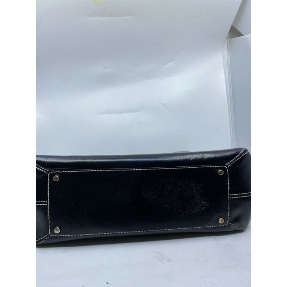 KATE SPADE Black Large Leather Tote Good Condition_12